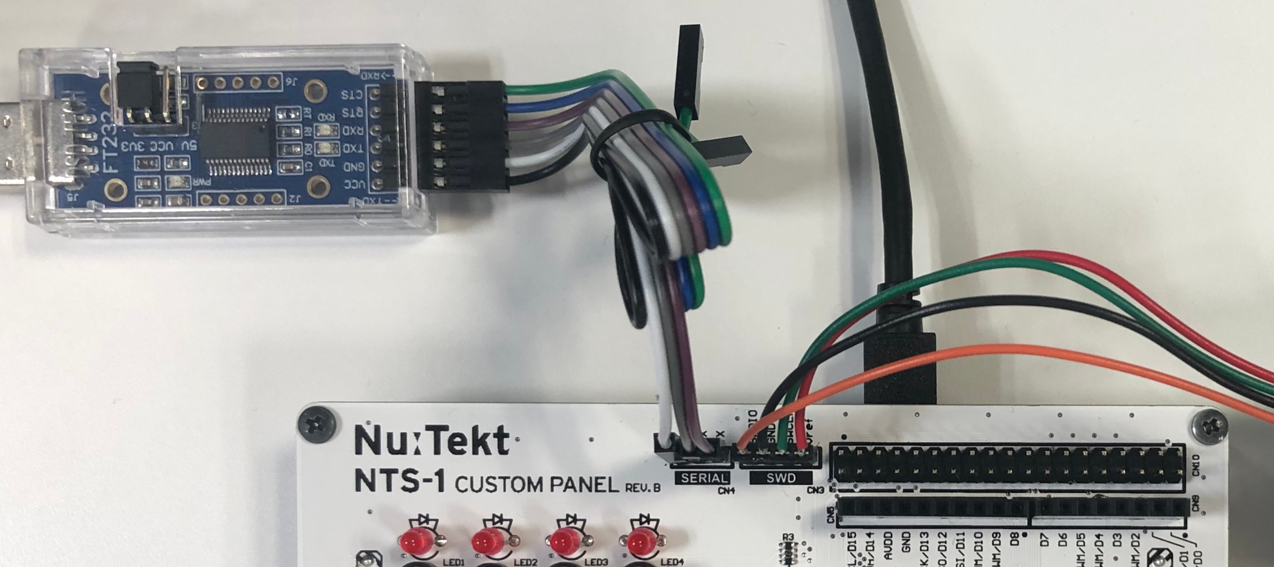 NTS-1 Custom Panel Serial Monitor Connection